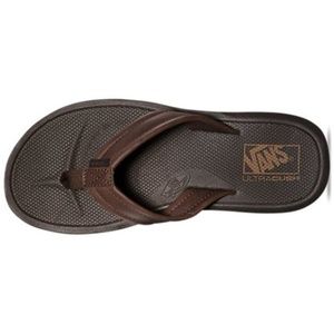 vans leather flip flops